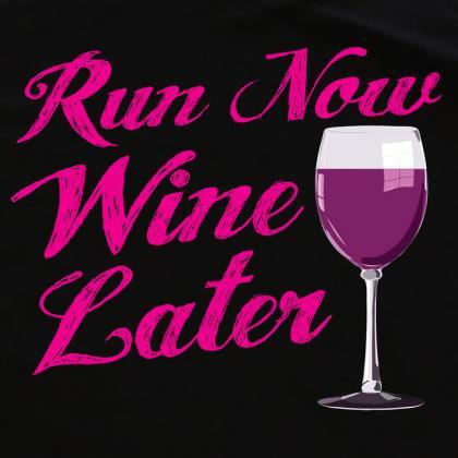 Run Now Wine Later Pink Womens Missy Fit Scoop..