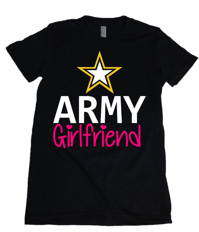 Army Girlfriend Military Gf Us Army Star Womens Missy Fit Scoop Neck T-shirt